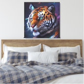 Tiger im Weltraum Leinwanddruck (Insitu (Schlafzimmer))