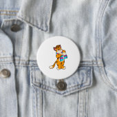 Tiger im Winter mit Scarf Button (Beispiel)