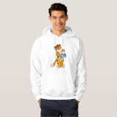 Tiger im Winter mit Scarf Hoodie (Vorne ganz)