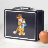 Tiger im Winter mit Scarf Metall Brotdose (Beispiel)