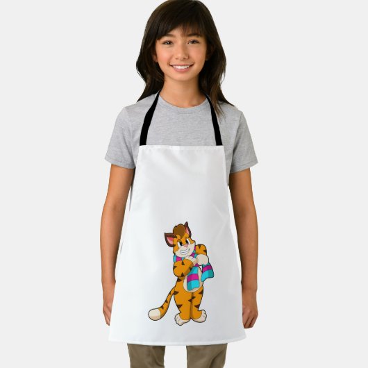 Tiger im Winter mit Scarf Schürze (Insitu)