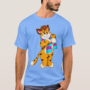 Tiger im Winter mit Scarf T-Shirt