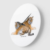 Tiger image for Round-Large-Wall-Clock Große Wanduhr (Winkel)
