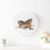 Tiger image for Round-Large-Wall-Clock Große Wanduhr (Zuhause)
