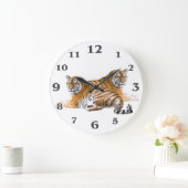 Tiger image for Round-Large-Wall-Clock Große Wanduhr (Zuhause)