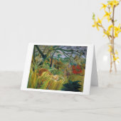 Tiger in a Tropical Storm, Rousseau Karte (Gelbe Blume)