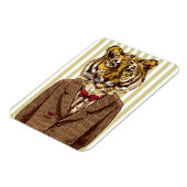 Tiger in Abend Wear Magnet (Linke Seite)