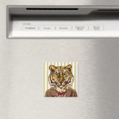 Tiger in Abend Wear Magnet (In Situ (Geschirrspüler))