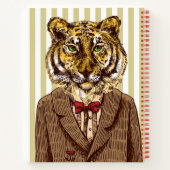 Tiger in Abend Wear | Name hinzufügen Notizblock (Rückseite)