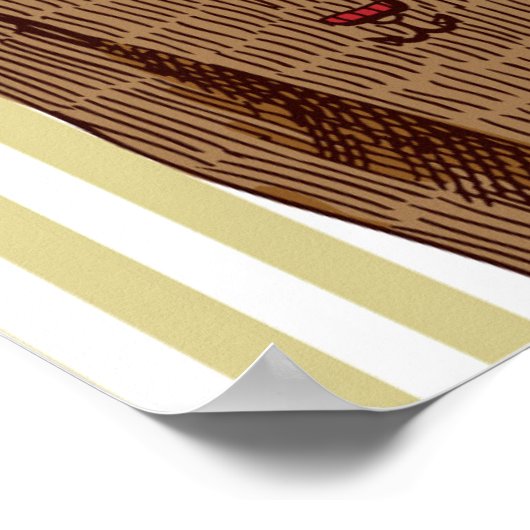 Tiger in Abend Wear Poster (Ecke)