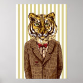 Tiger in Abend Wear Poster (Vorne)