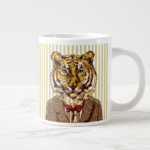 Tiger in Abendgarderobe Jumbo-Tasse