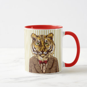 Tiger in Abendgarderobe Tasse