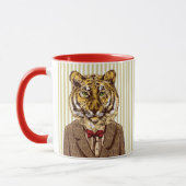 Tiger in Abendgarderobe Tasse (Links)