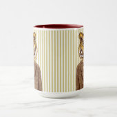 Tiger in Abendgarderobe Tasse (Zentrum)