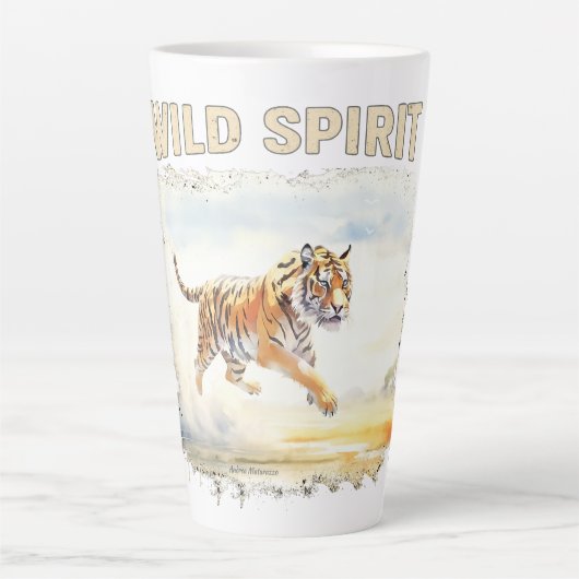 Tiger in Action - Wild Spirit Milchtasse (Vorderseite)