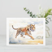 Tiger in Aktion 2 Einladung (Stehend Vorderseite)