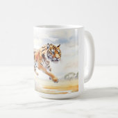 Tiger in Aktion 2 Kaffeetasse (VorderseiteRechts)
