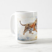 Tiger in Aktion 2 Kaffeetasse (Vorderseite Links)