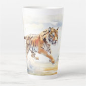 Tiger in Aktion 2 Milchtasse (Vorderseite)