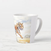 Tiger in Aktion 2 Milchtasse (Rechte Ecke)