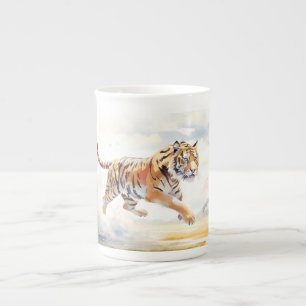 Tiger in Aktion 2 Porzellantasse