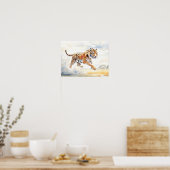 Tiger in Aktion 2 Poster (Küche)