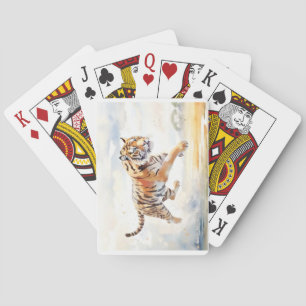 Tiger in Aktion 2 Spielkarten