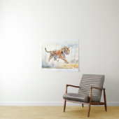 Tiger in Aktion 2 Wandteppich (Beispiel (Horizontal))