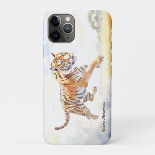 Tiger in Aktion 3 Case-Mate iPhone Hülle (Rückseite)