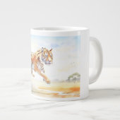 Tiger in Aktion 3 Jumbo-Tasse (Vorderseite Rechts)
