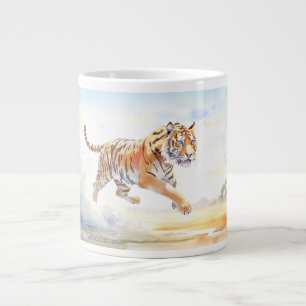Tiger in Aktion 3 Jumbo-Tasse