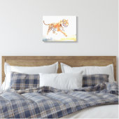 Tiger in Aktion 3 Leinwanddruck (Insitu (Schlafzimmer))