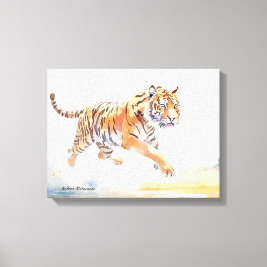 Tiger in Aktion 3 Leinwanddruck (Vorderseite)