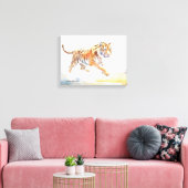 Tiger in Aktion 3 Leinwanddruck (Insitu (Wohnzimmer))