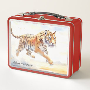 Tiger in Aktion 3 Metall Brotdose