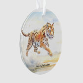 Tiger in Aktion 3 Ornament (Vorderseite)
