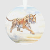 Tiger in Aktion 3 Ornament (Rückseite)
