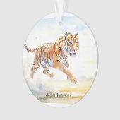 Tiger in Aktion 3 Ornament (Vorderseite)