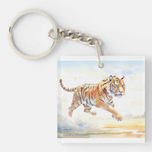 Tiger in Aktion 3 Schlüsselanhänger