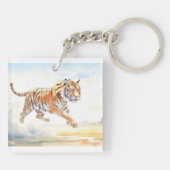 Tiger in Aktion 3 Schlüsselanhänger (Rückseite)