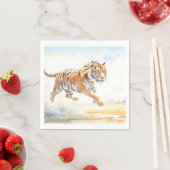 Tiger in Aktion 3 Serviette (Beispiel)