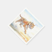 Tiger in Aktion 3 Serviette (Ecke)
