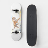 Tiger in Aktion 3 Skateboard (Vorderseite)
