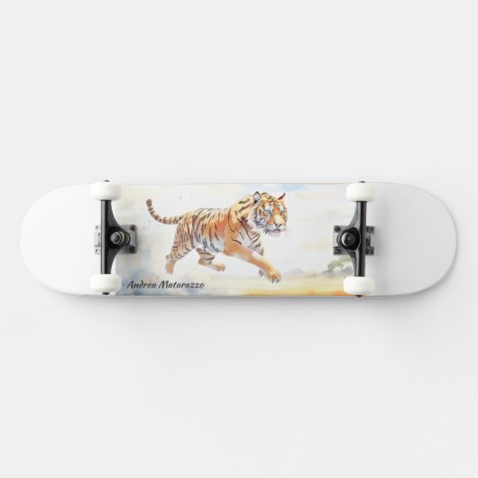 Tiger in Aktion 3 Skateboard (Horizontal)