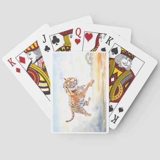 Tiger in Aktion 3 Spielkarten (Rückseite)