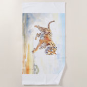 Tiger in Aktion 3 Strandtuch (Vorderseite)