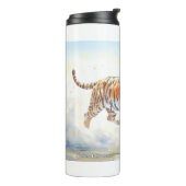 Tiger in Aktion 3 Thermosbecher (Nach links gedreht)
