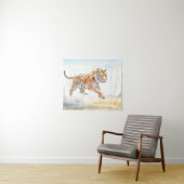 Tiger in Aktion 3 Wandteppich (Beispiel (Horizontal))