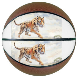 Tiger in Aktion Basketball